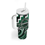 Aotearoa Whakatohea Personalised Tumbler With Handle Maori Iwi Poutama Puhoro Tattoo
