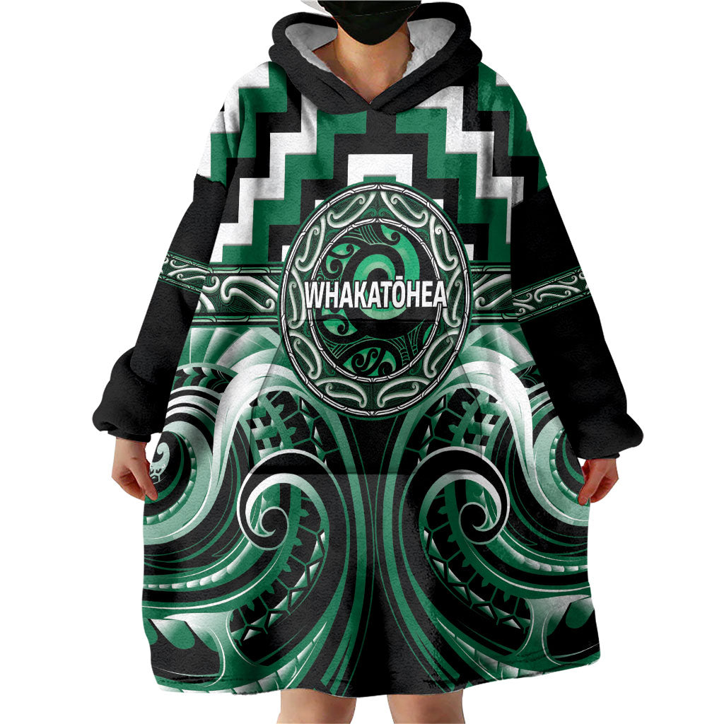 Aotearoa Whakatohea Personalised Wearable Blanket Hoodie Maori Iwi Poutama Puhoro Tattoo