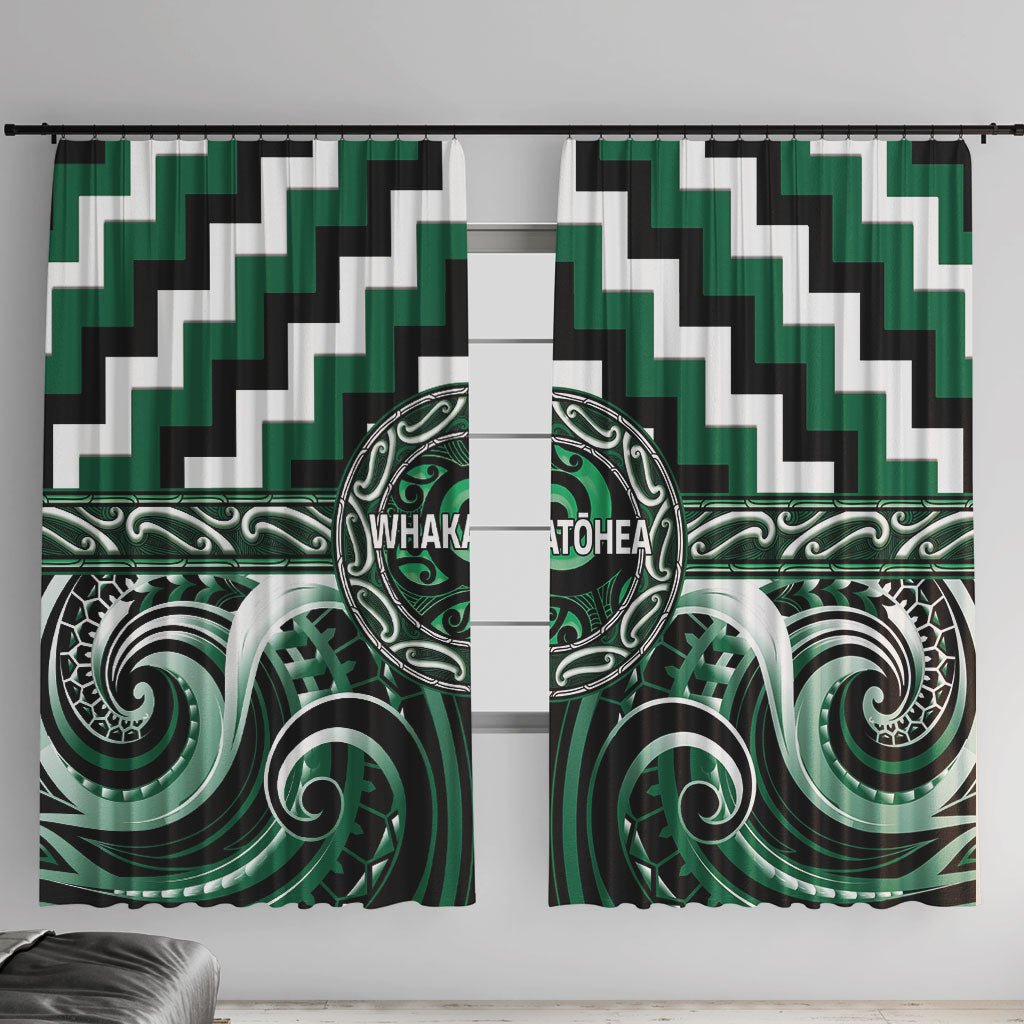 Aotearoa Whakatohea Window Curtain Maori Iwi Poutama Puhoro Tattoo