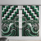 Aotearoa Whakatohea Window Curtain Maori Iwi Poutama Puhoro Tattoo