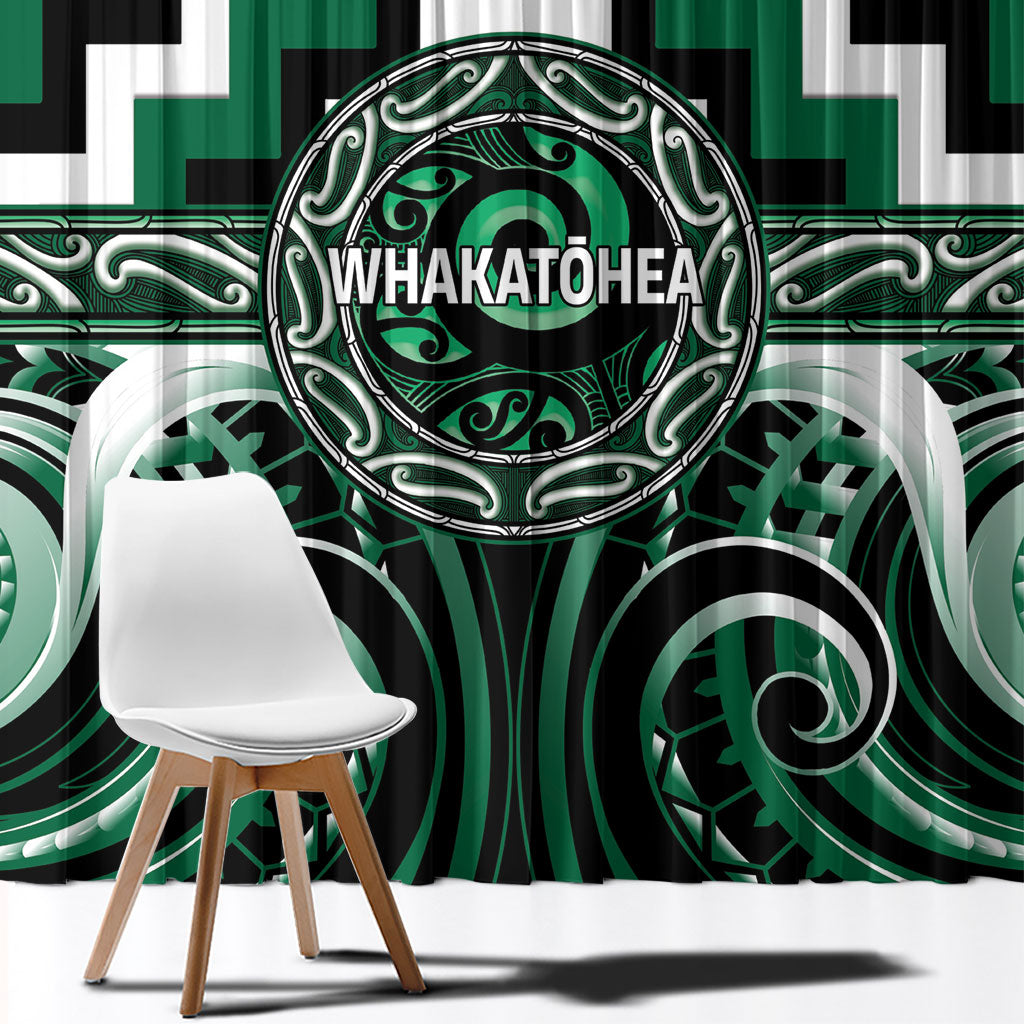 Aotearoa Whakatohea Window Curtain Maori Iwi Poutama Puhoro Tattoo