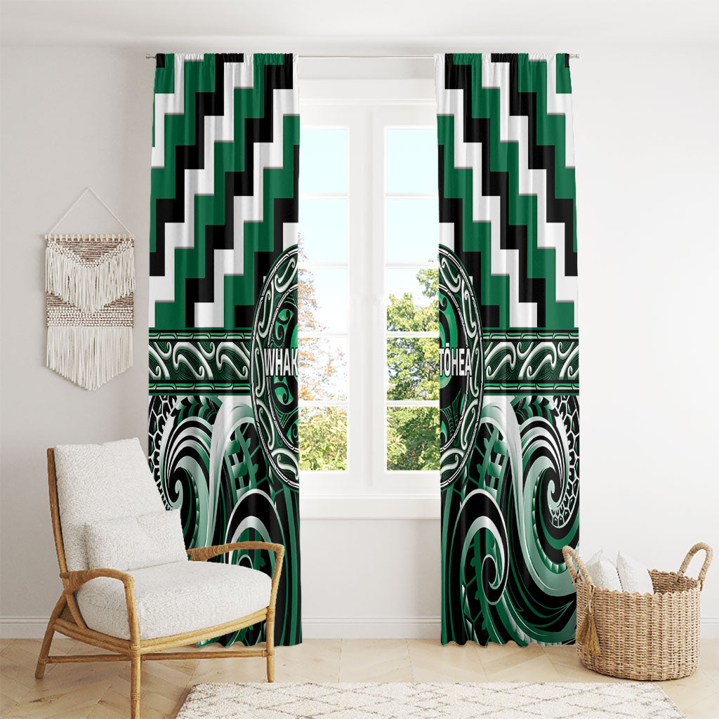 Aotearoa Whakatohea Window Curtain Maori Iwi Poutama Puhoro Tattoo