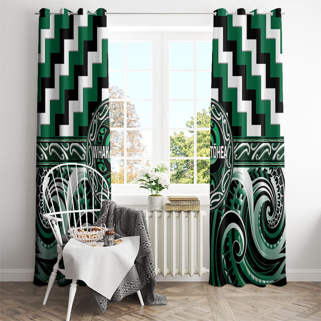 Aotearoa Whakatohea Window Curtain Maori Iwi Poutama Puhoro Tattoo