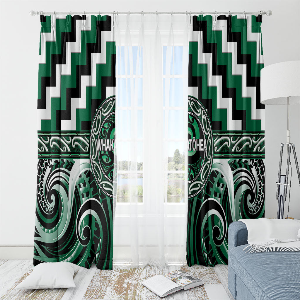 Aotearoa Whakatohea Window Curtain Maori Iwi Poutama Puhoro Tattoo