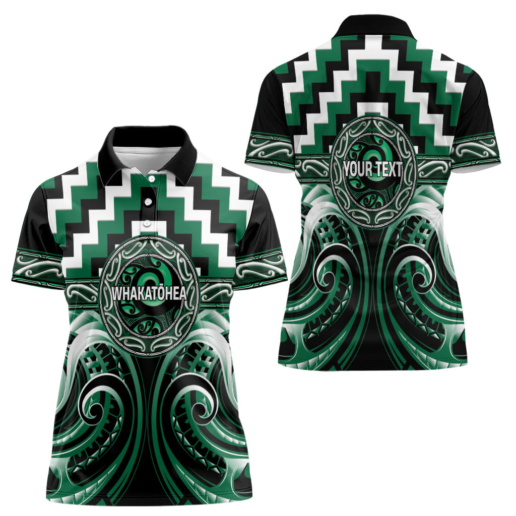 Aotearoa Whakatohea Personalised Women Polo Shirt Maori Iwi Poutama Puhoro Tattoo