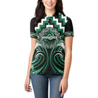 Aotearoa Whakatohea Personalised Women Polo Shirt Maori Iwi Poutama Puhoro Tattoo