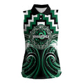 Aotearoa Whakatohea Personalised Women Sleeveless Polo Shirt Maori Iwi Poutama Puhoro Tattoo