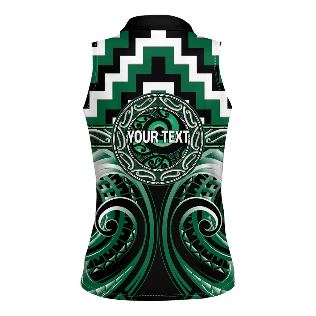 Aotearoa Whakatohea Personalised Women Sleeveless Polo Shirt Maori Iwi Poutama Puhoro Tattoo