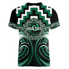 Aotearoa Whakatohea Personalised Women V-Neck T-Shirt Maori Iwi Poutama Puhoro Tattoo