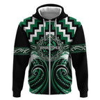 Aotearoa Whakatohea Personalised Zip Hoodie Maori Iwi Poutama Puhoro Tattoo