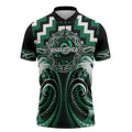 Aotearoa Whakatohea Personalised Zipper Polo Shirt Maori Iwi Poutama Puhoro Tattoo