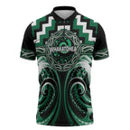 Aotearoa Whakatohea Personalised Zipper Polo Shirt Maori Iwi Poutama Puhoro Tattoo
