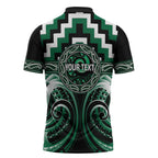 Aotearoa Whakatohea Personalised Zipper Polo Shirt Maori Iwi Poutama Puhoro Tattoo
