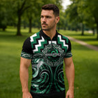 Aotearoa Whakatohea Personalised Zipper Polo Shirt Maori Iwi Poutama Puhoro Tattoo