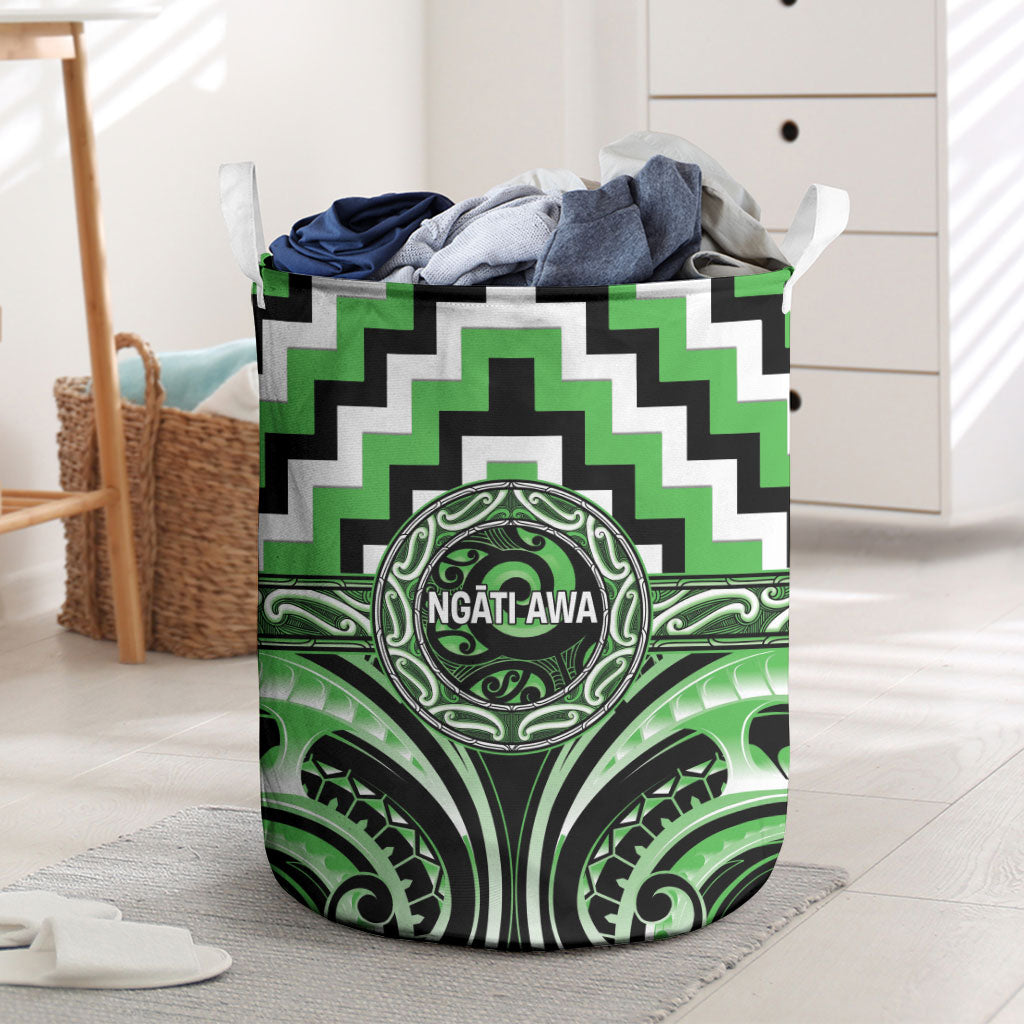 Aotearoa Ngati Awa Laundry Basket Maori Iwi Poutama Puhoro Tattoo