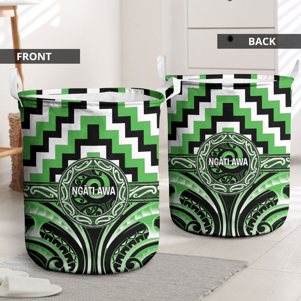 Aotearoa Ngati Awa Laundry Basket Maori Iwi Poutama Puhoro Tattoo
