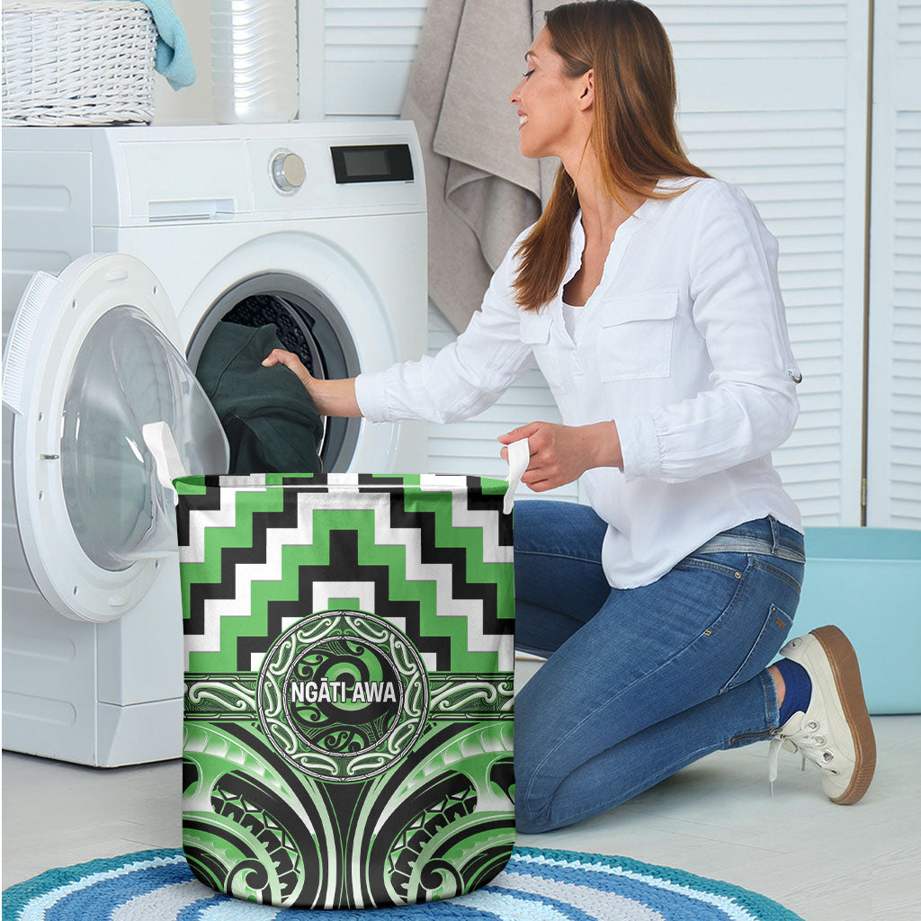 Aotearoa Ngati Awa Laundry Basket Maori Iwi Poutama Puhoro Tattoo
