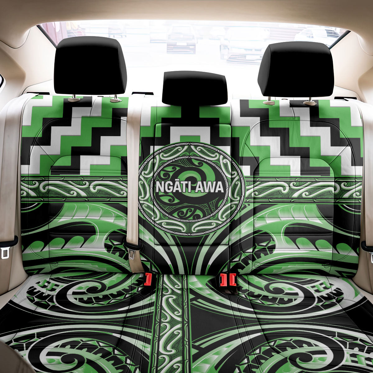 Aotearoa Ngati Awa Back Car Seat Cover Maori Iwi Poutama Puhoro Tattoo