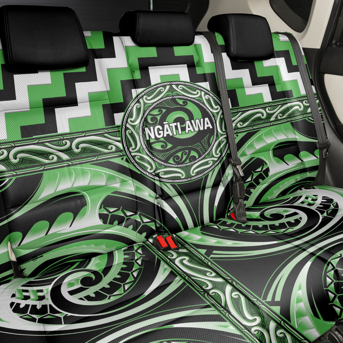 Aotearoa Ngati Awa Back Car Seat Cover Maori Iwi Poutama Puhoro Tattoo
