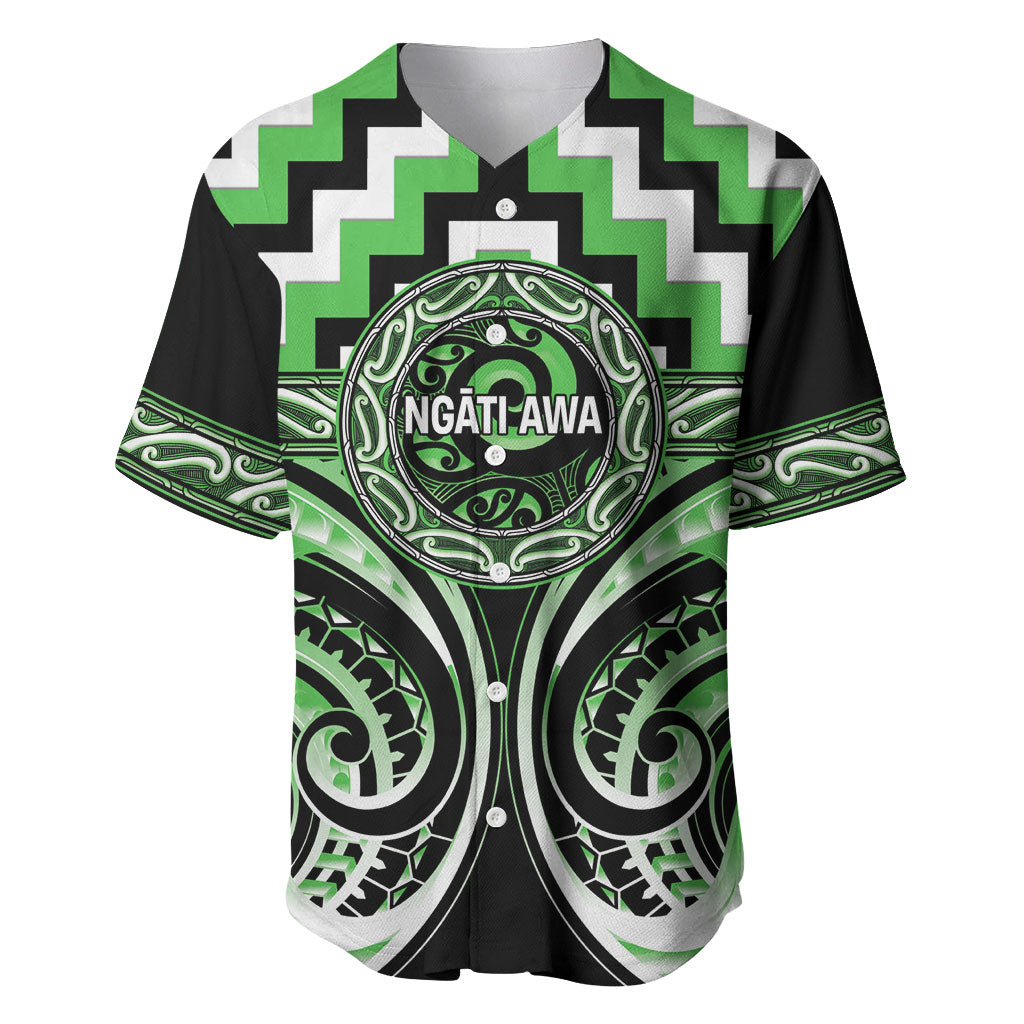 Aotearoa Ngati Awa Personalised Baseball Jersey Maori Iwi Poutama Puhoro Tattoo