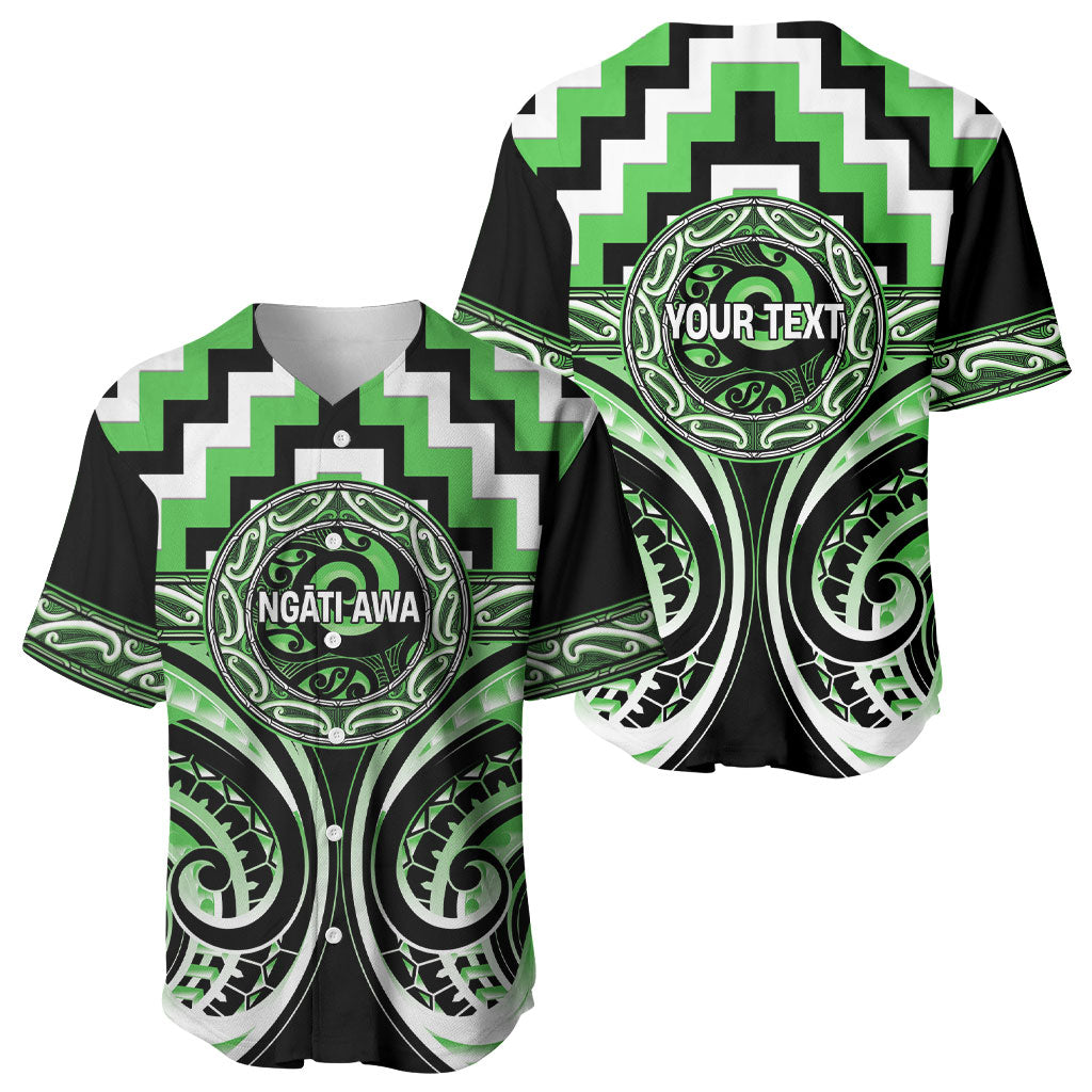 Aotearoa Ngati Awa Personalised Baseball Jersey Maori Iwi Poutama Puhoro Tattoo