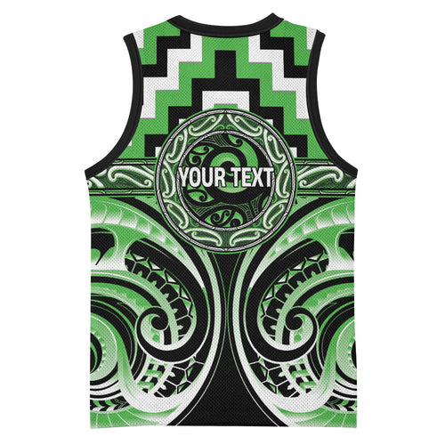 Aotearoa Ngati Awa Personalised Basketball Jersey Maori Iwi Poutama Puhoro Tattoo