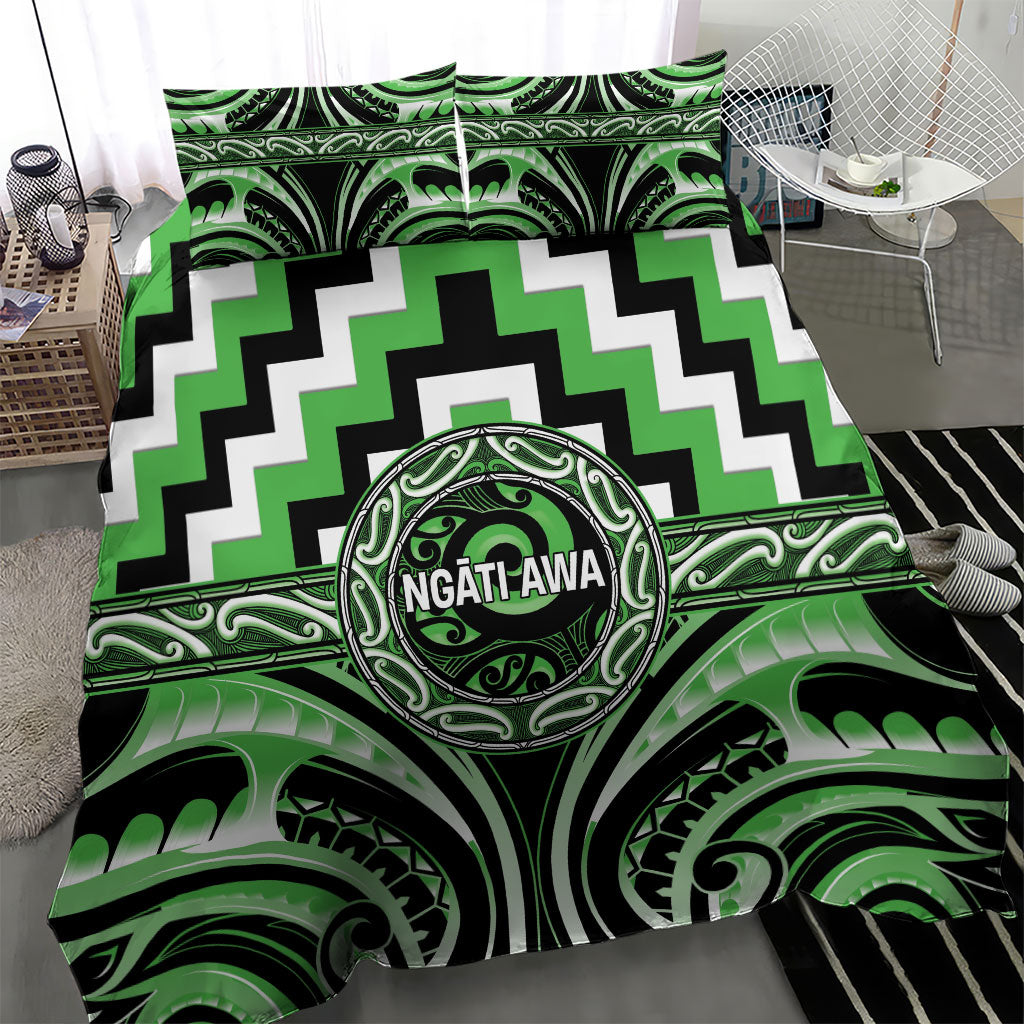 Aotearoa Ngati Awa Bedding Set Maori Iwi Poutama Puhoro Tattoo