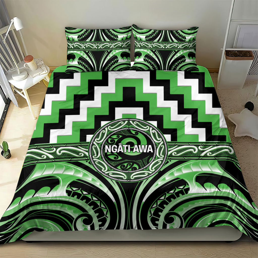 Aotearoa Ngati Awa Bedding Set Maori Iwi Poutama Puhoro Tattoo