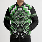 Aotearoa Ngati Awa Personalised Bomber Puffer Jacket Maori Iwi Poutama Puhoro Tattoo