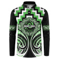 Aotearoa Ngati Awa Personalised Button Sweatshirt Maori Iwi Poutama Puhoro Tattoo