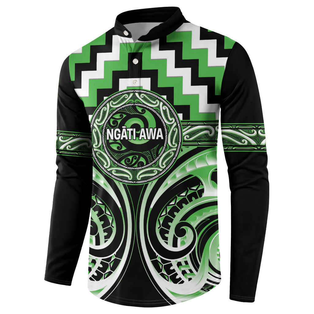 Aotearoa Ngati Awa Personalised Button Sweatshirt Maori Iwi Poutama Puhoro Tattoo
