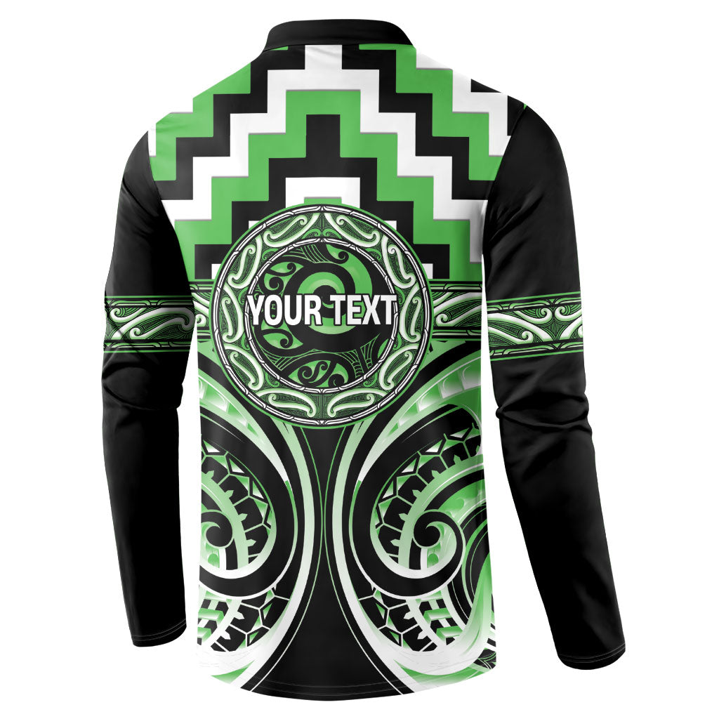 Aotearoa Ngati Awa Personalised Button Sweatshirt Maori Iwi Poutama Puhoro Tattoo