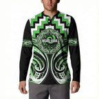 Aotearoa Ngati Awa Personalised Button Sweatshirt Maori Iwi Poutama Puhoro Tattoo
