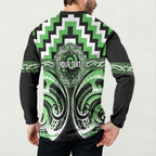 Aotearoa Ngati Awa Personalised Button Sweatshirt Maori Iwi Poutama Puhoro Tattoo