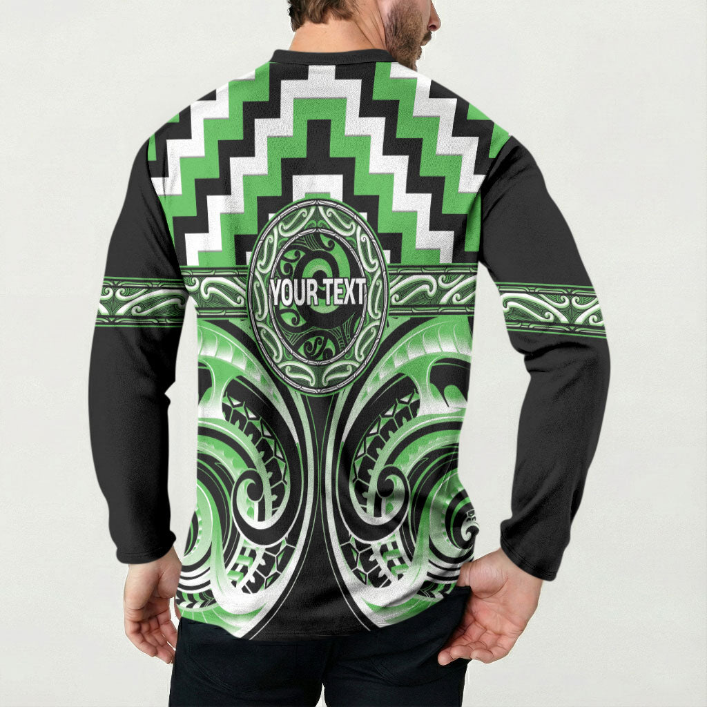 Aotearoa Ngati Awa Personalised Button Sweatshirt Maori Iwi Poutama Puhoro Tattoo
