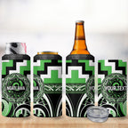 Aotearoa Ngati Awa Personalised 4 in 1 Can Cooler Tumbler Maori Iwi Poutama Puhoro Tattoo