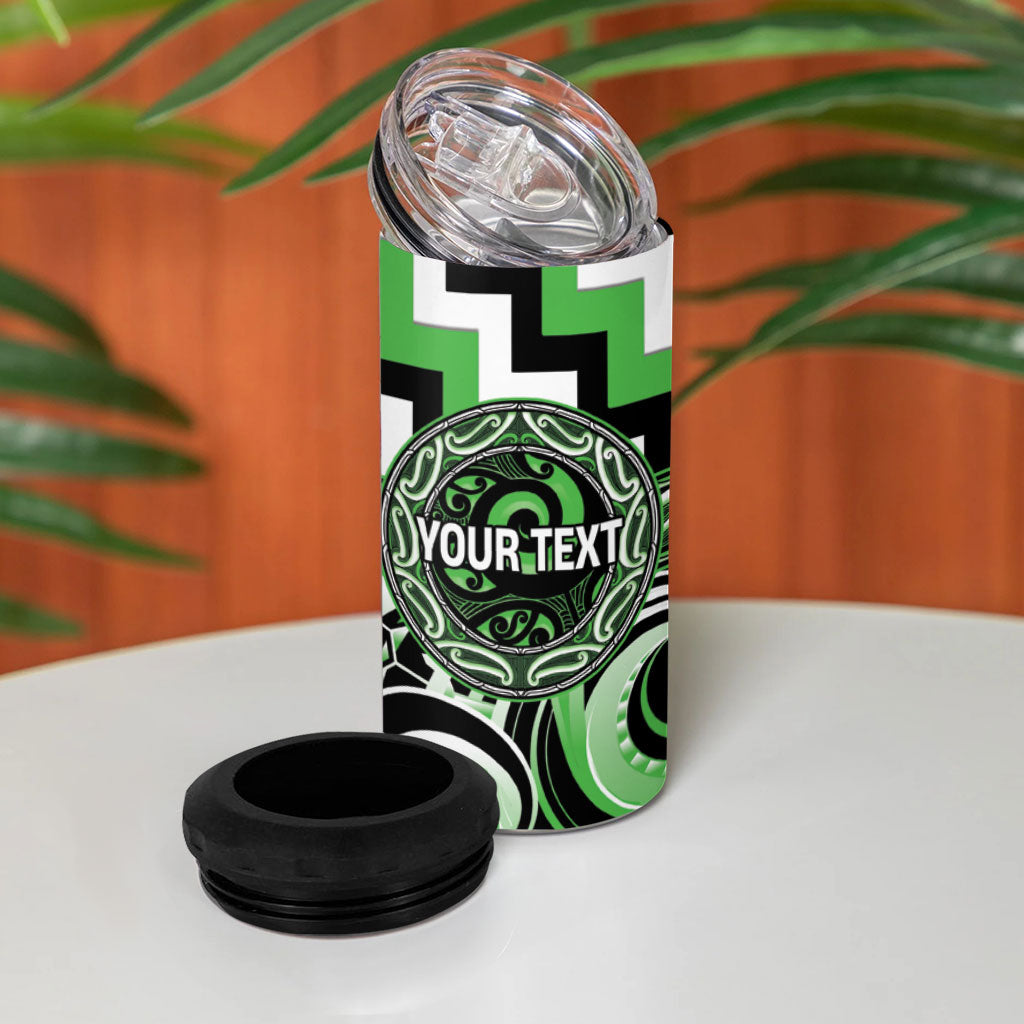Aotearoa Ngati Awa Personalised 4 in 1 Can Cooler Tumbler Maori Iwi Poutama Puhoro Tattoo