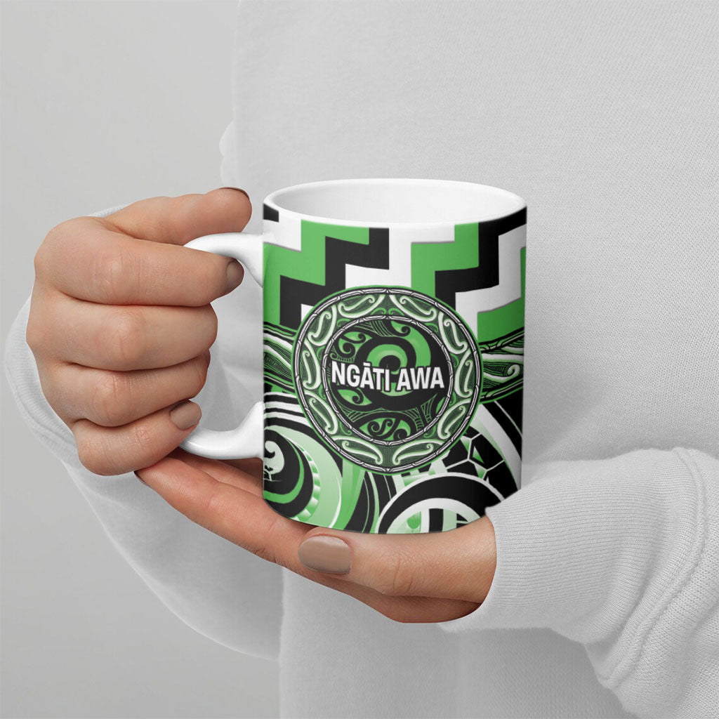 Aotearoa Ngati Awa Personalised Ceramic Mug Maori Iwi Poutama Puhoro Tattoo