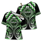 Aotearoa Ngati Awa Personalised Cross Shoulder Shirt Maori Iwi Poutama Puhoro Tattoo