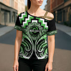 Aotearoa Ngati Awa Personalised Cross Shoulder Shirt Maori Iwi Poutama Puhoro Tattoo