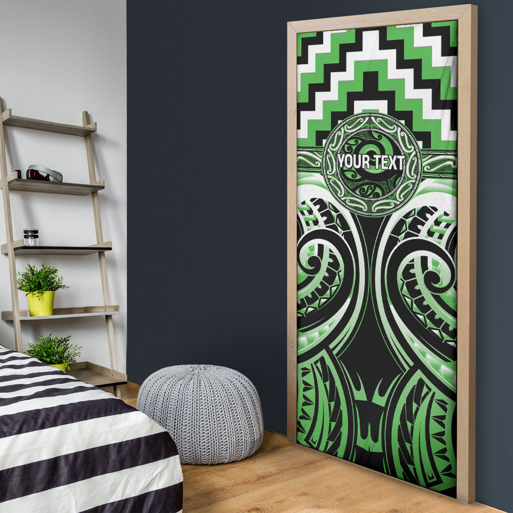 Aotearoa Ngati Awa Personalised Door Cover Maori Iwi Poutama Puhoro Tattoo