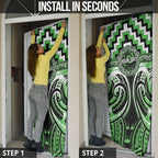 Aotearoa Ngati Awa Personalised Door Cover Maori Iwi Poutama Puhoro Tattoo