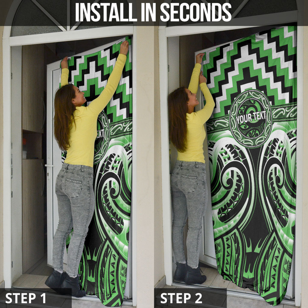 Aotearoa Ngati Awa Personalised Door Cover Maori Iwi Poutama Puhoro Tattoo