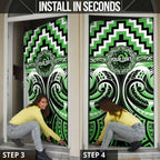 Aotearoa Ngati Awa Personalised Door Cover Maori Iwi Poutama Puhoro Tattoo