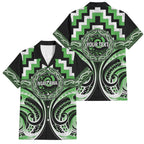 Aotearoa Ngati Awa Personalised Family Matching Off Shoulder Short Dress and Hawaiian Shirt Maori Iwi Poutama Puhoro Tattoo
