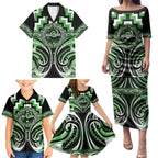 Aotearoa Ngati Awa Personalised Family Matching Puletasi and Hawaiian Shirt Maori Iwi Poutama Puhoro Tattoo