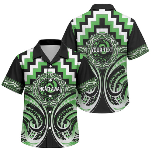 Aotearoa Ngati Awa Personalised Family Matching Summer Maxi Dress and Hawaiian Shirt Maori Iwi Poutama Puhoro Tattoo