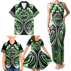 Aotearoa Ngati Awa Personalised Family Matching Tank Maxi Dress and Hawaiian Shirt Maori Iwi Poutama Puhoro Tattoo
