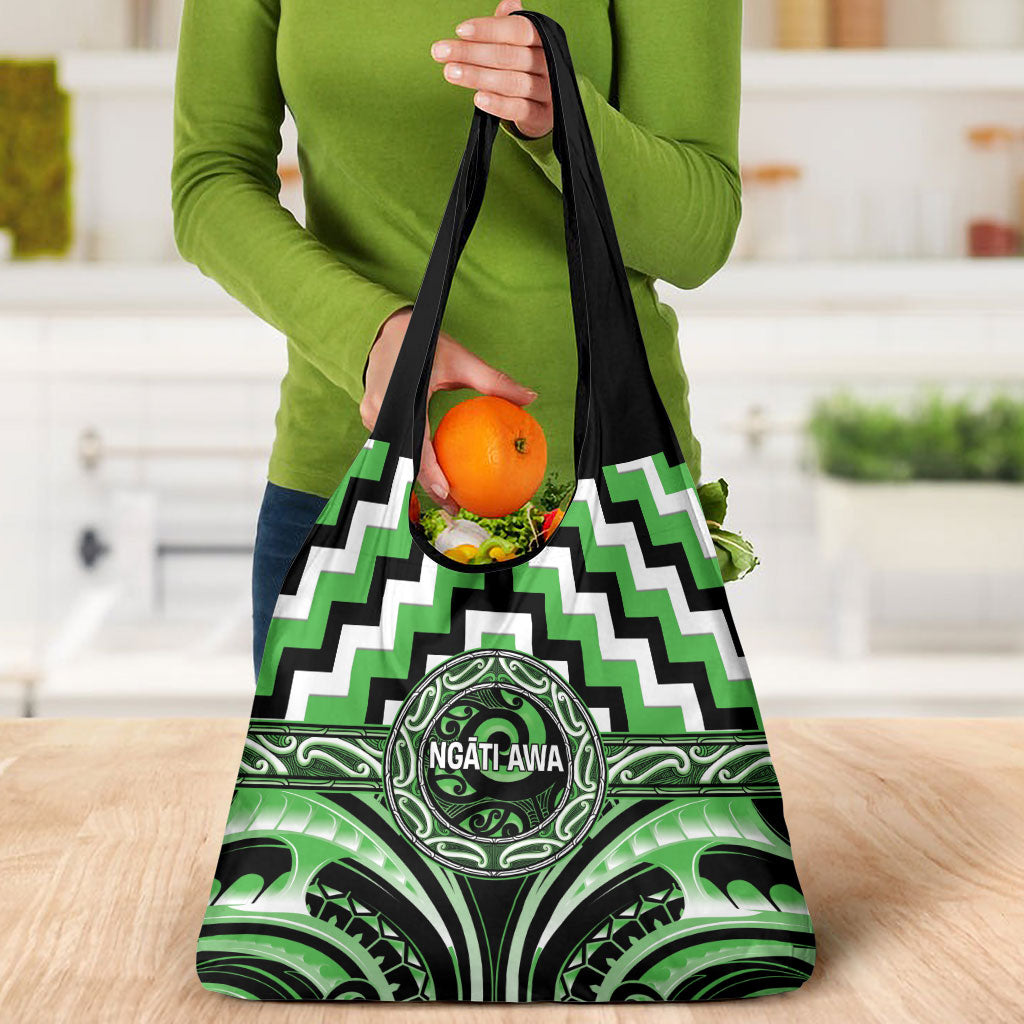 Aotearoa Ngati Awa Grocery Bag Maori Iwi Poutama Puhoro Tattoo