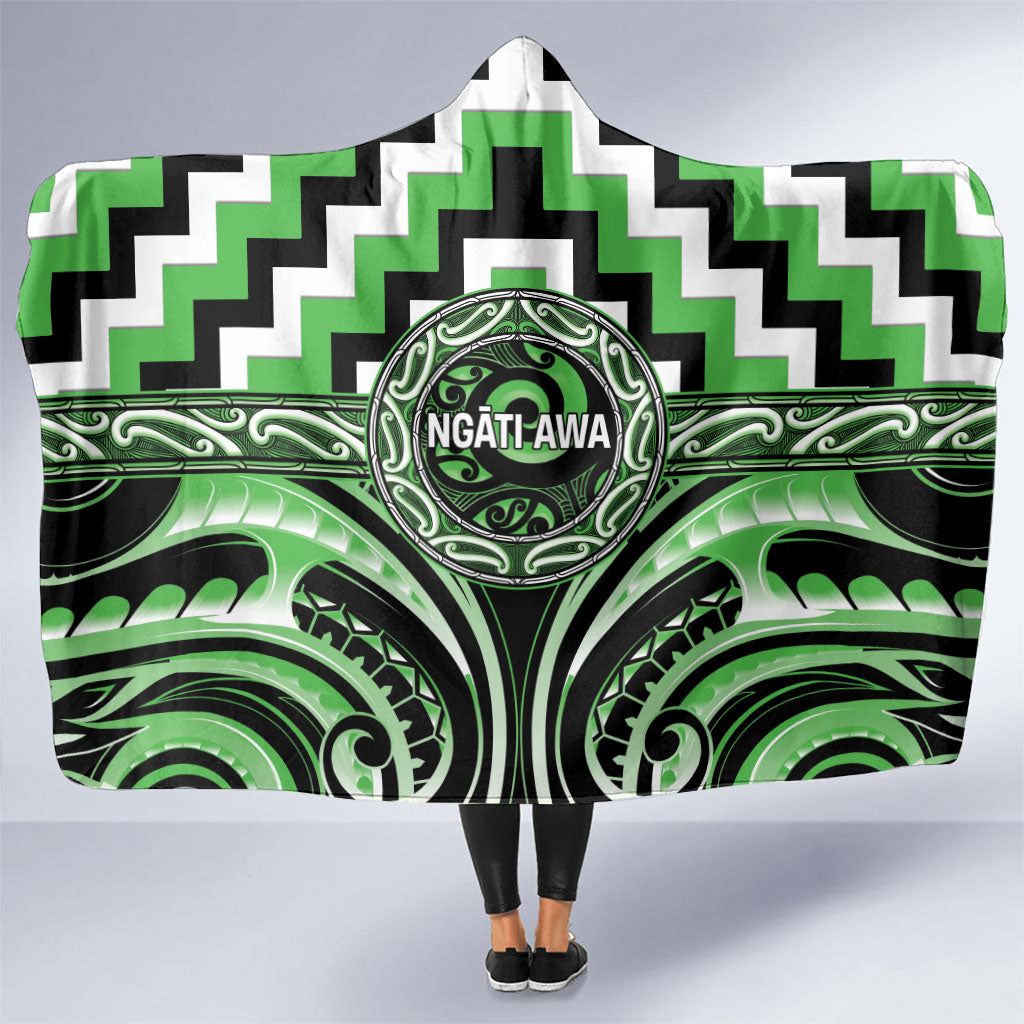Aotearoa Ngati Awa Hooded Blanket Maori Iwi Poutama Puhoro Tattoo
